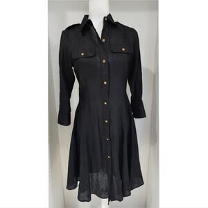 Lauren by Ralph Lauren "Lovell" Tissue Linen Shirtdress